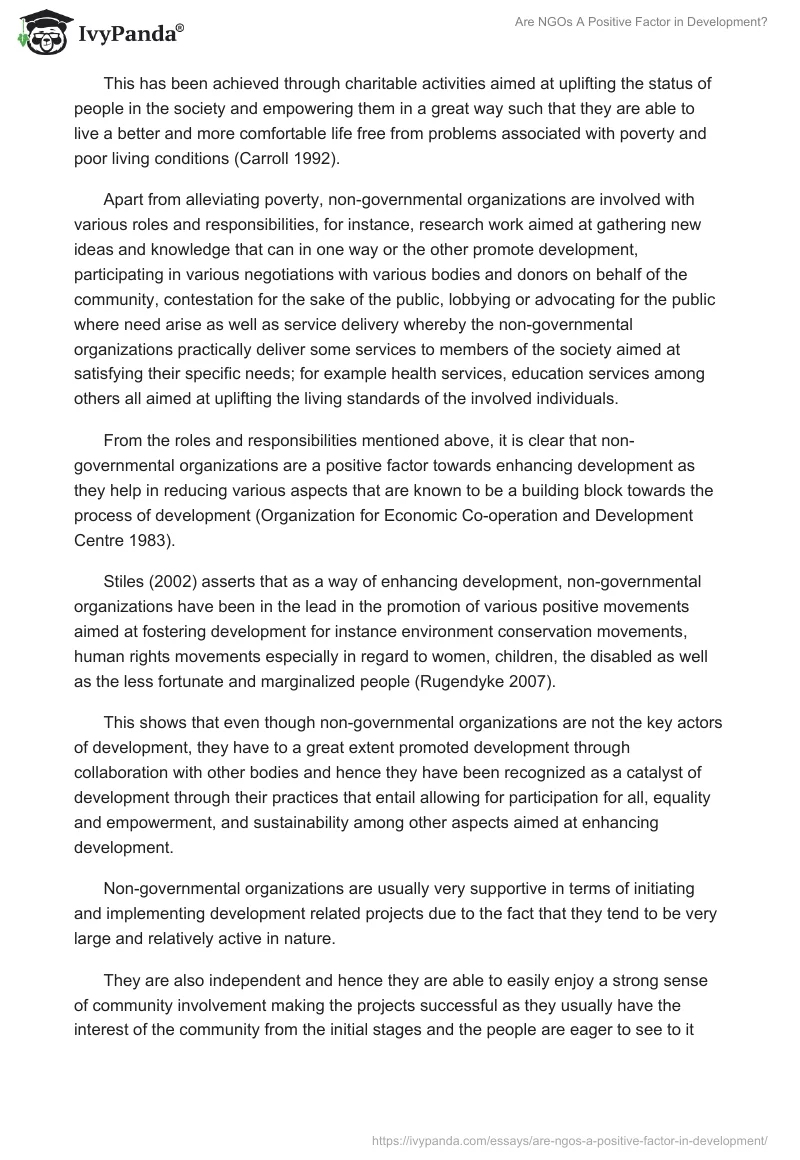Are NGOs A Positive Factor in Development?. Page 2