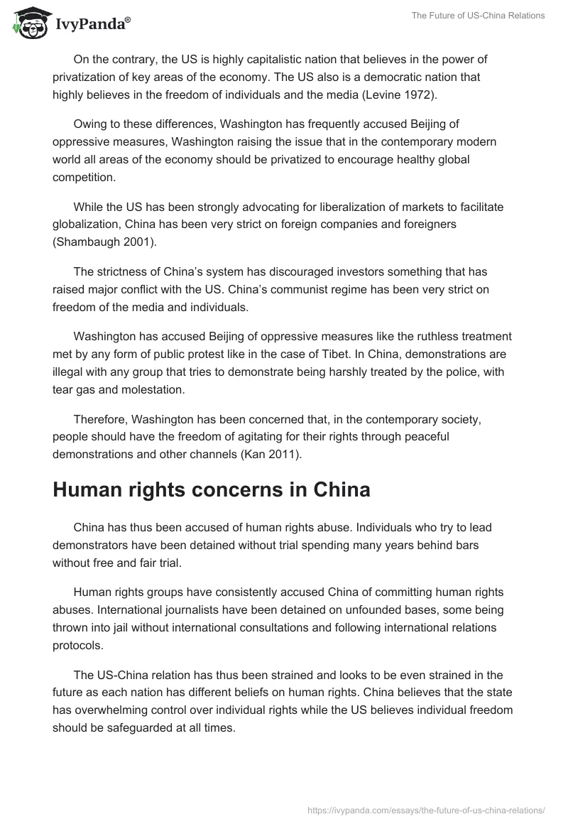 The Future of US-China Relations. Page 2