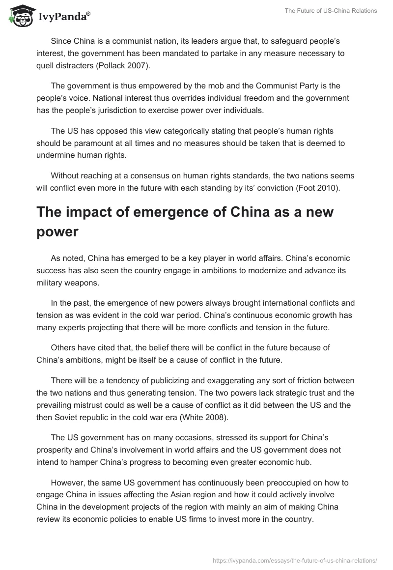 The Future of US-China Relations. Page 3