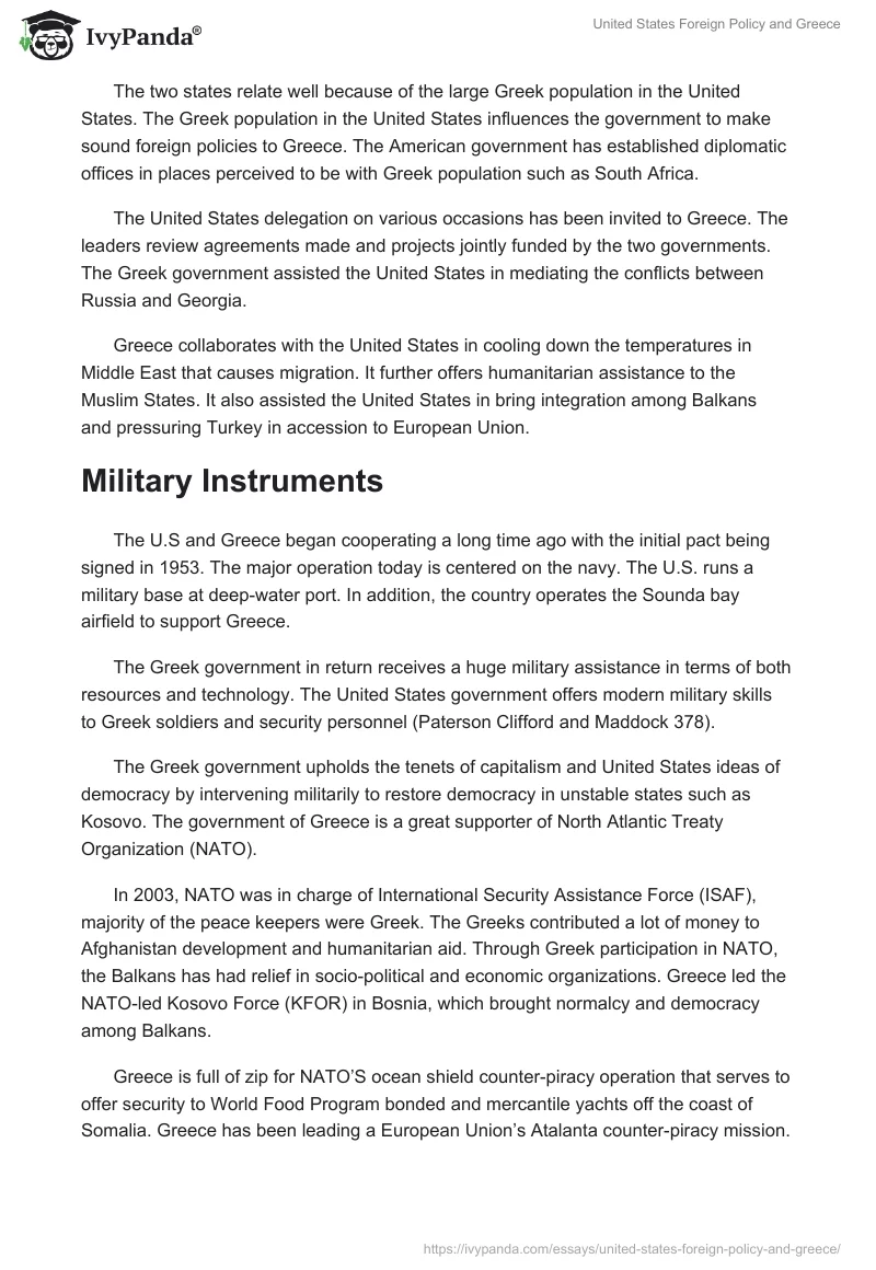 United States Foreign Policy and Greece. Page 3