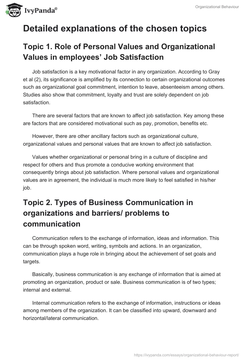 Organizational Behaviour. Page 4