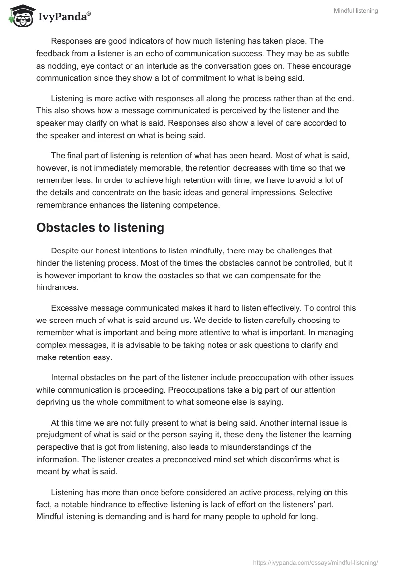 Mindful listening. Page 2