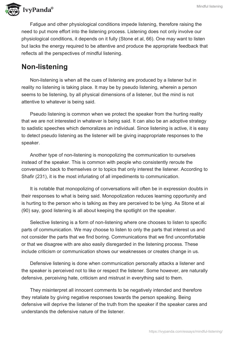 Mindful listening. Page 3