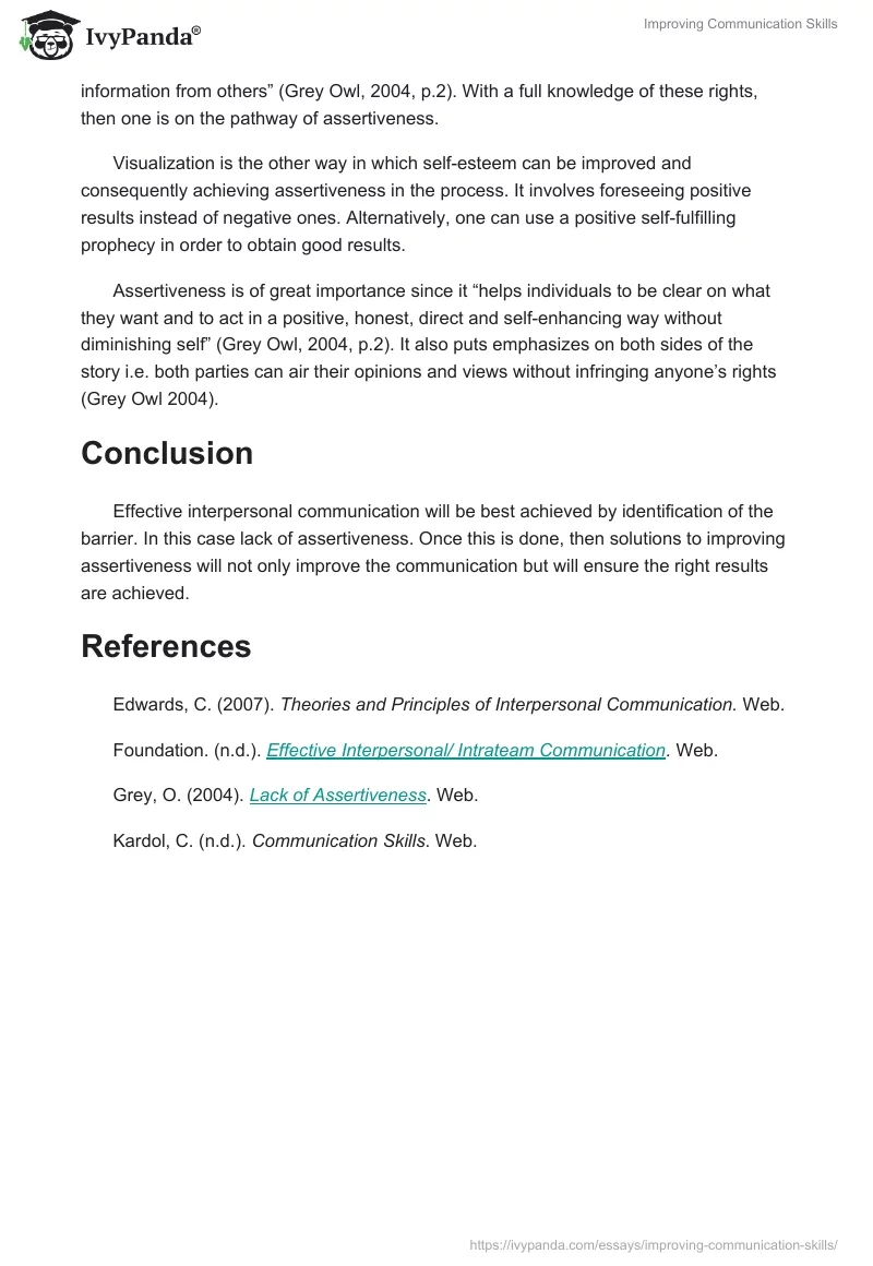 Improving Communication Skills. Page 3