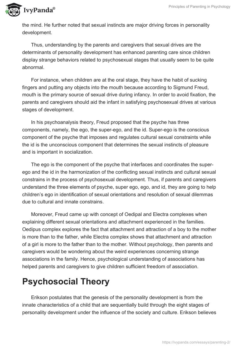 Principles of Parenting in Psychology. Page 2