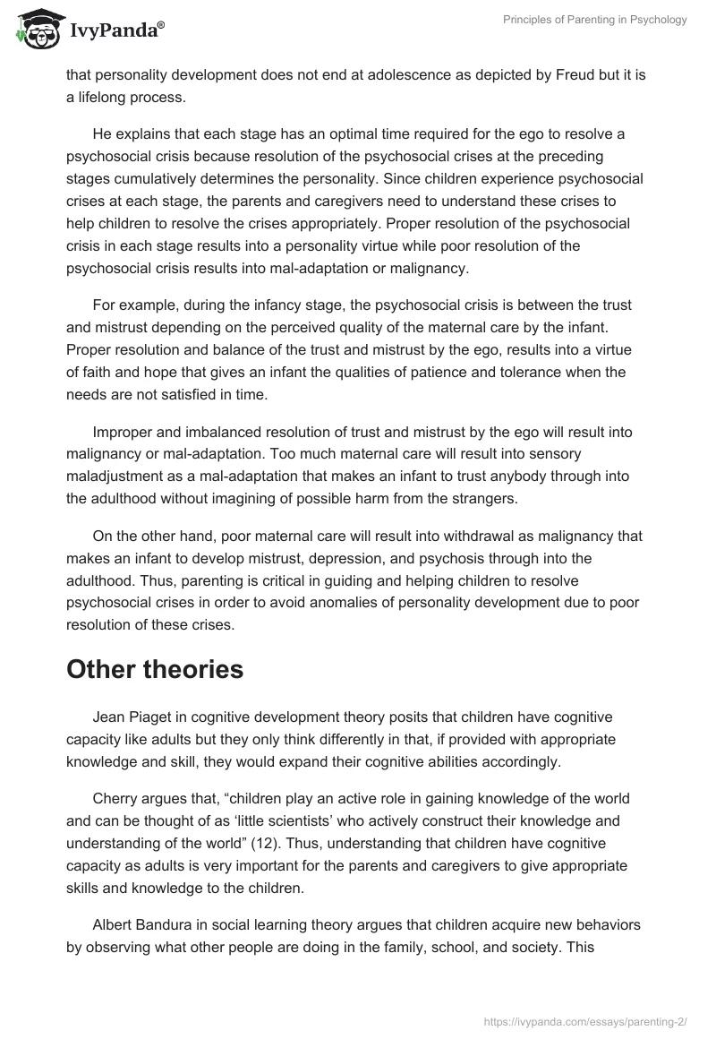 Principles of Parenting in Psychology. Page 3