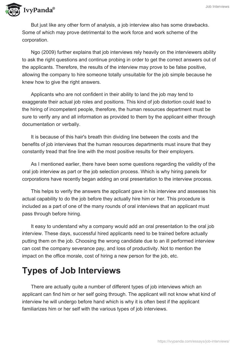 Job Interviews. Page 4