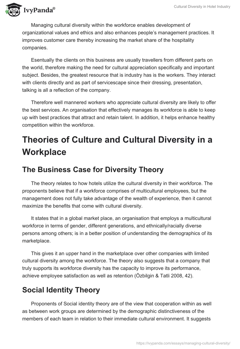 Cultural Diversity in Hotel Industry. Page 2