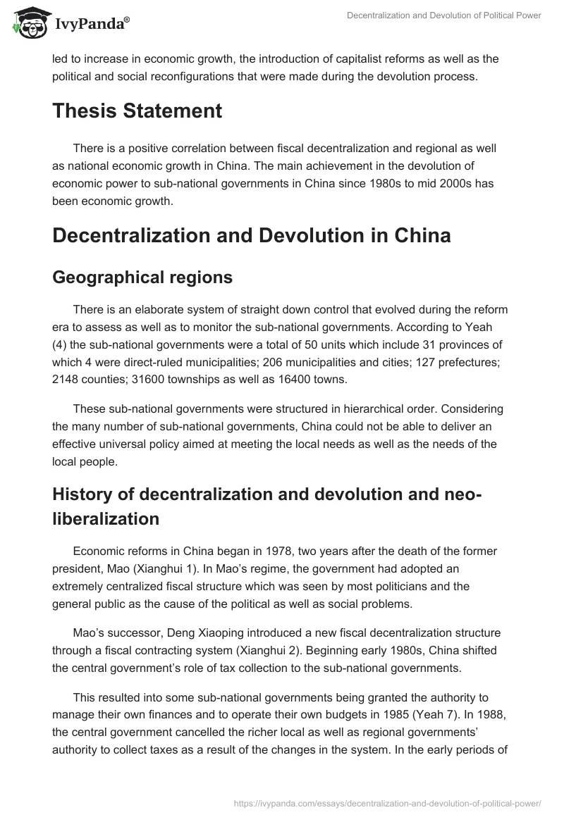 Decentralization and Devolution of Political Power. Page 2