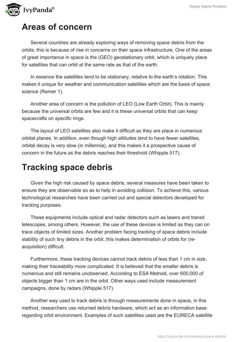 Space Debris Problem. Page 3