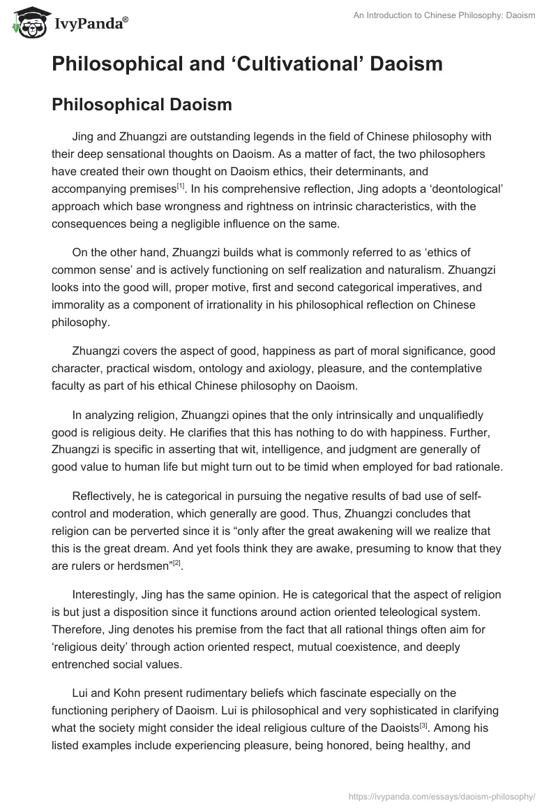 An Introduction to Chinese Philosophy: Daoism. Page 2