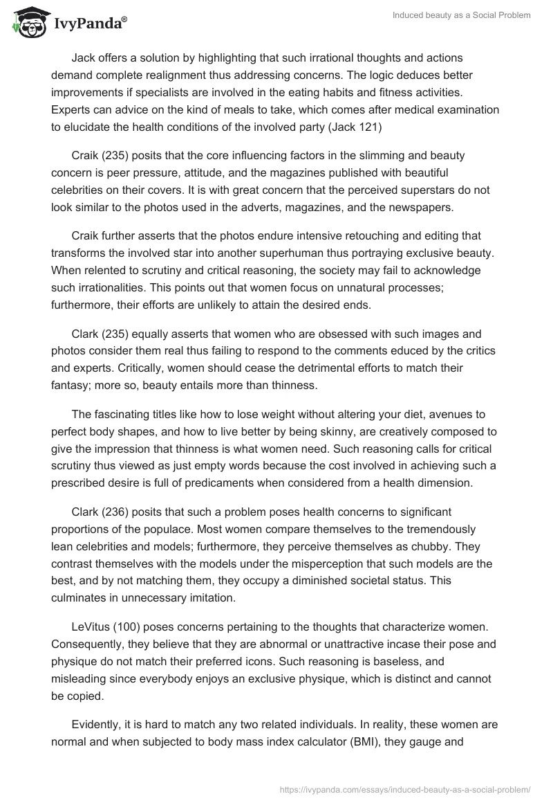 Induced beauty as a Social Problem. Page 2