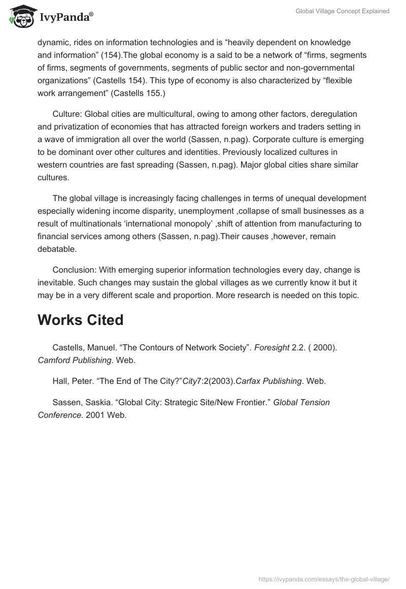 Global Village Concept Explained. Page 2
