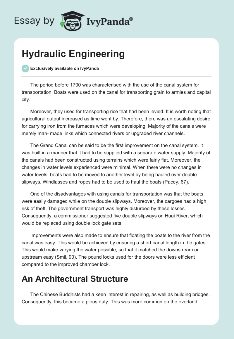 Hydraulic Engineering. Page 1
