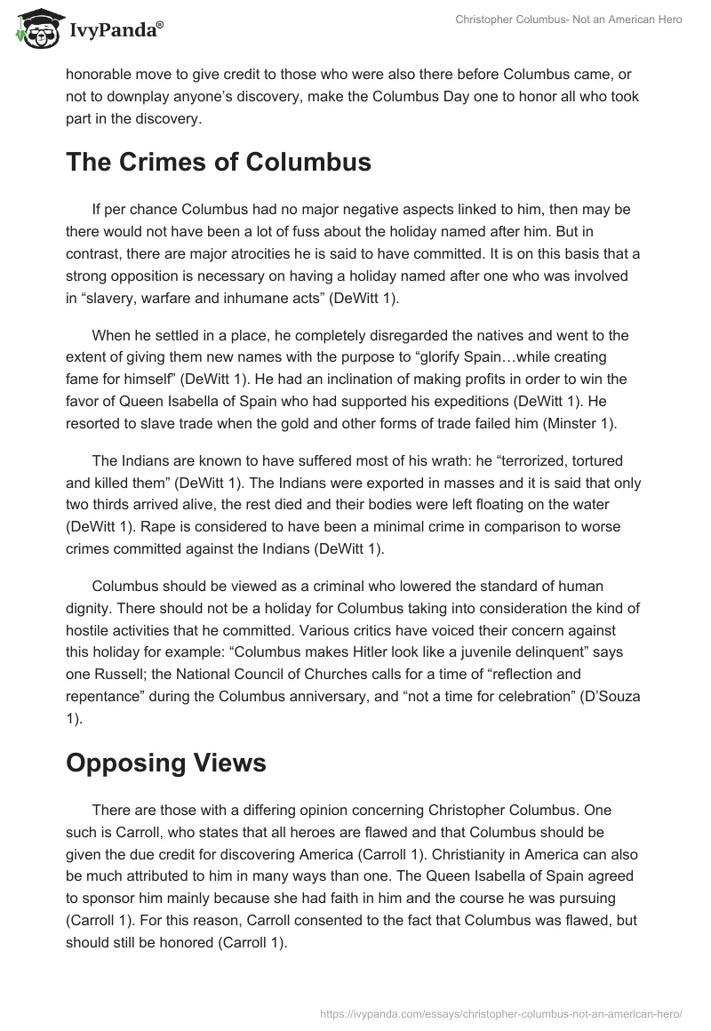 Christopher Columbus- Not an American Hero. Page 2