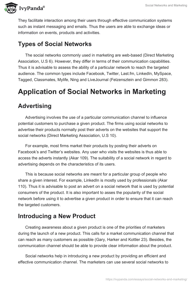 Social Networks and Marketing. Page 3