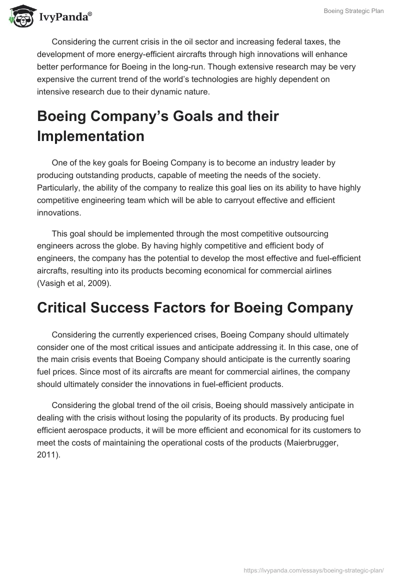 Boeing Strategic Plan. Page 4