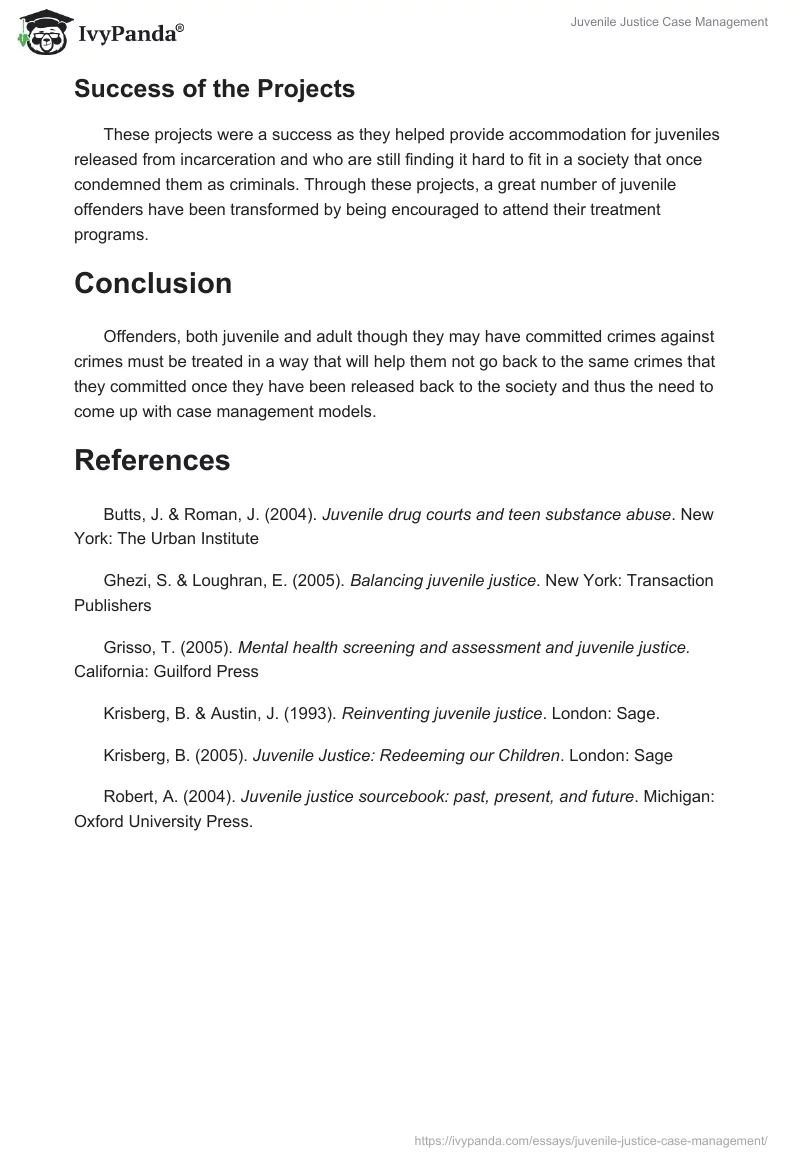 Juvenile Justice Case Management. Page 4