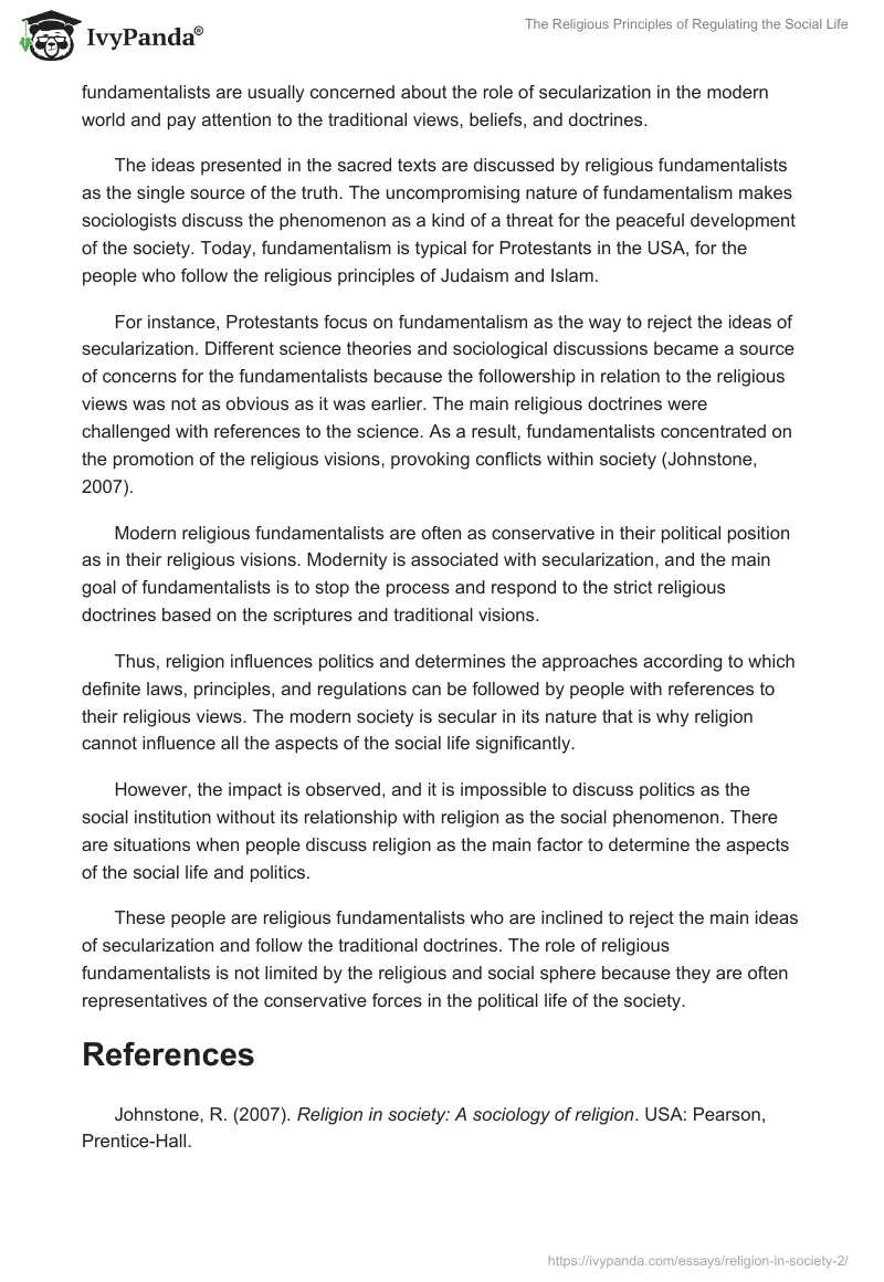 The Religious Principles of Regulating the Social Life. Page 3