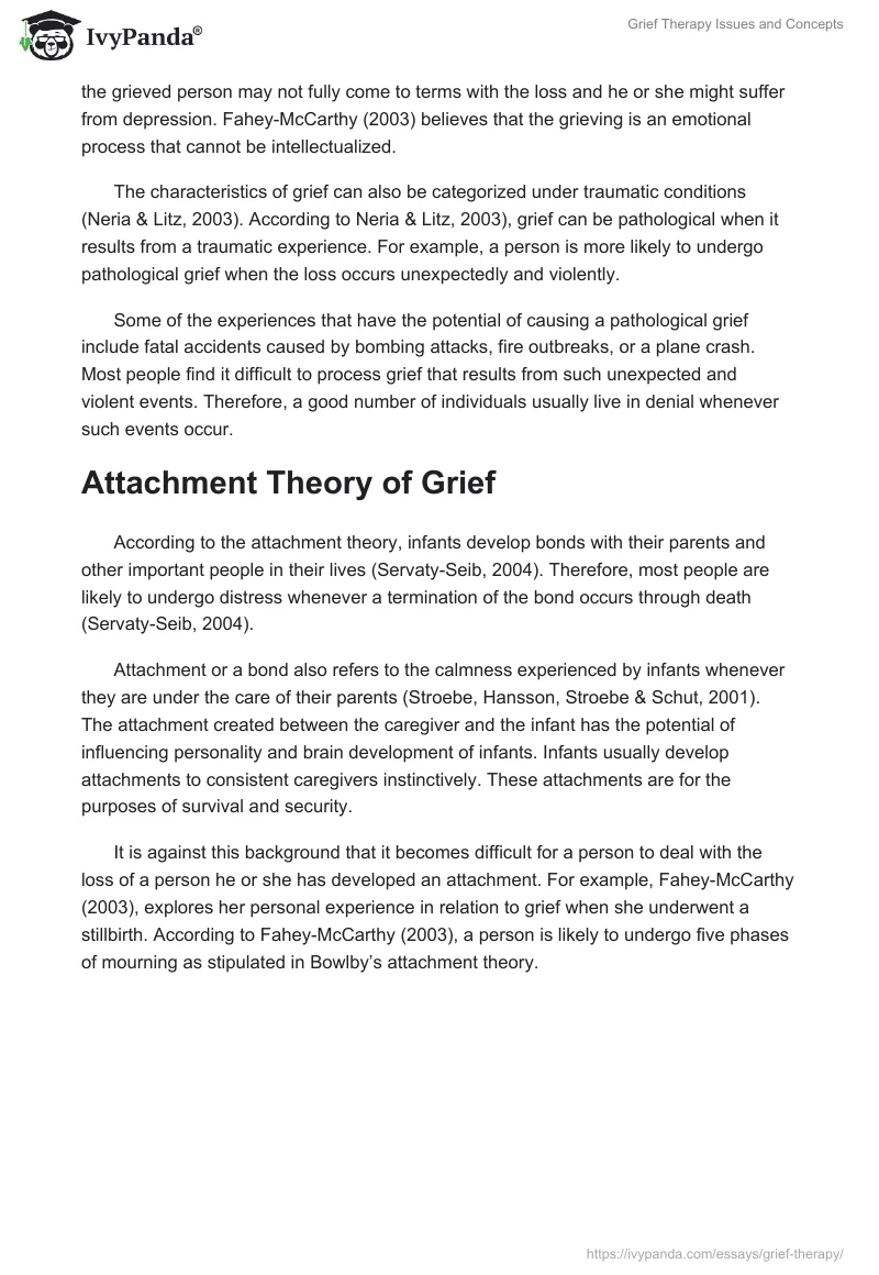 Grief Therapy Issues and Concepts. Page 3