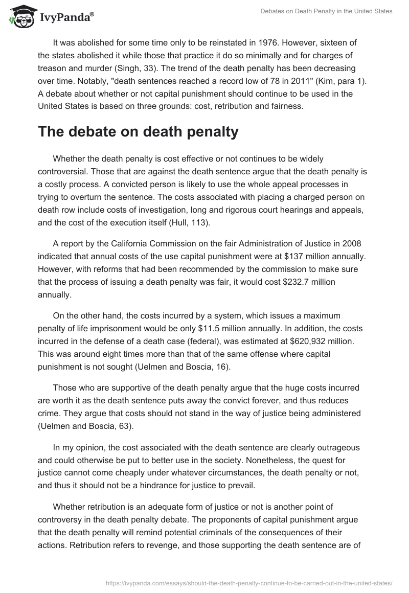Debates on Death Penalty in the United States. Page 2