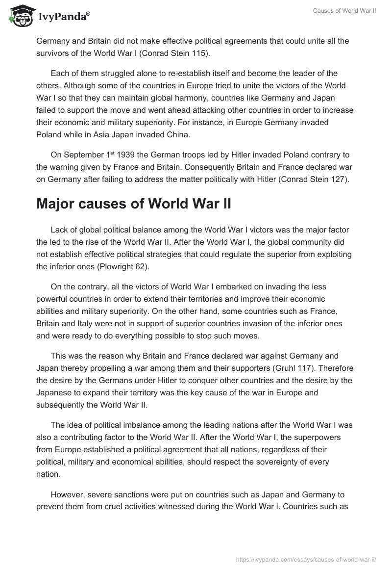 Causes of World War II. Page 2