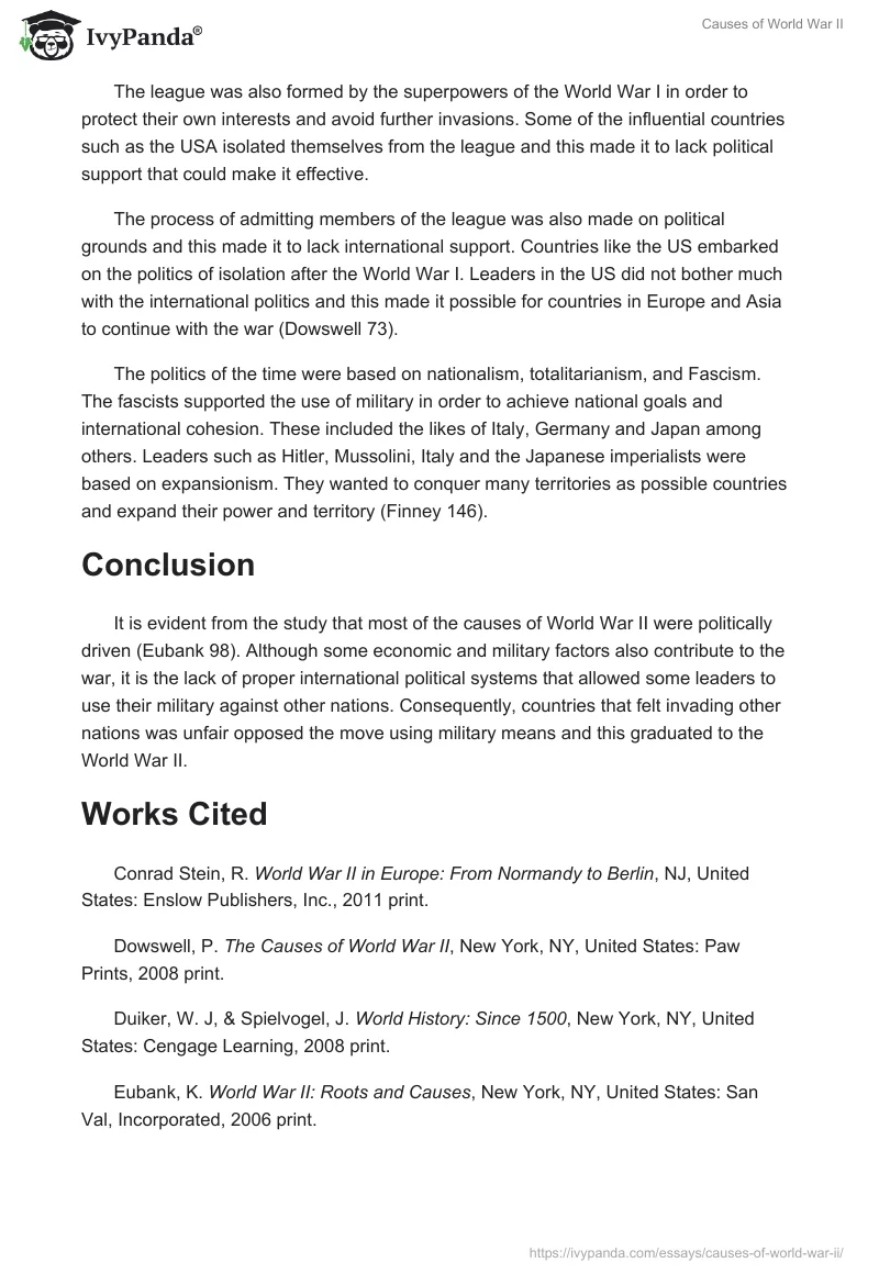 Causes of World War II. Page 4