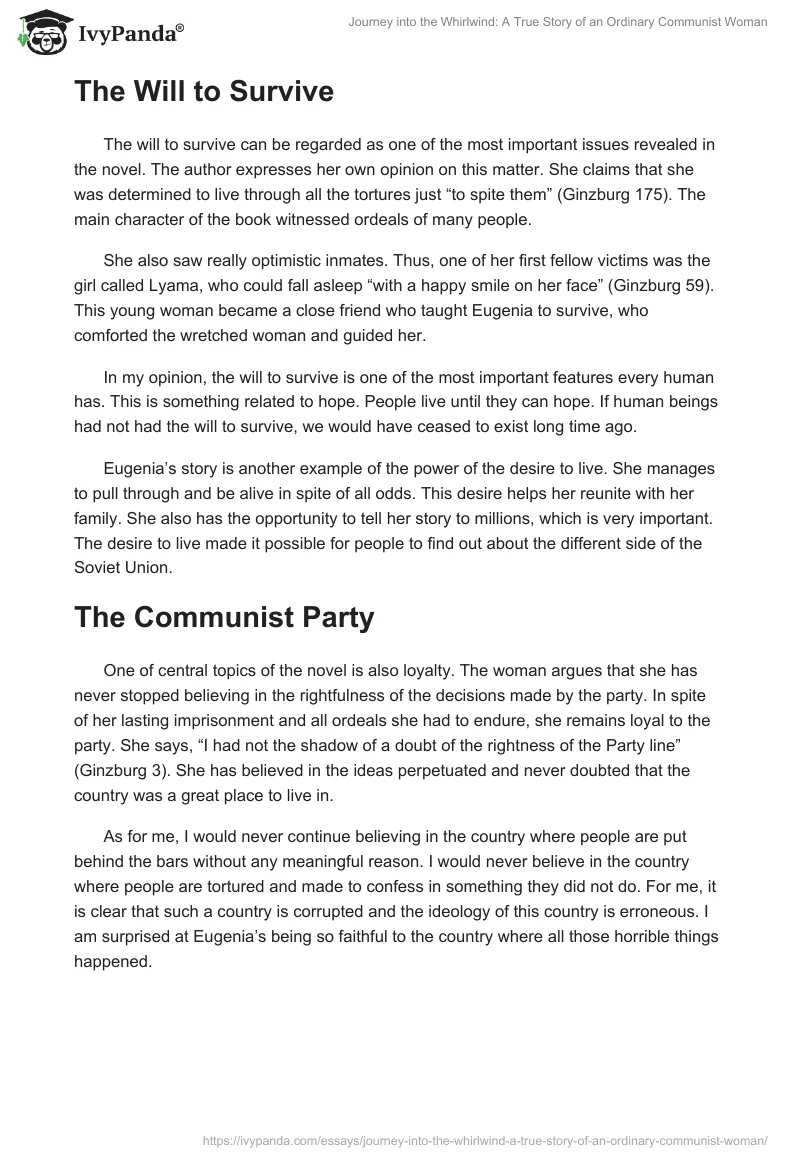 Journey into the Whirlwind: A True Story of an Ordinary Communist Woman. Page 2