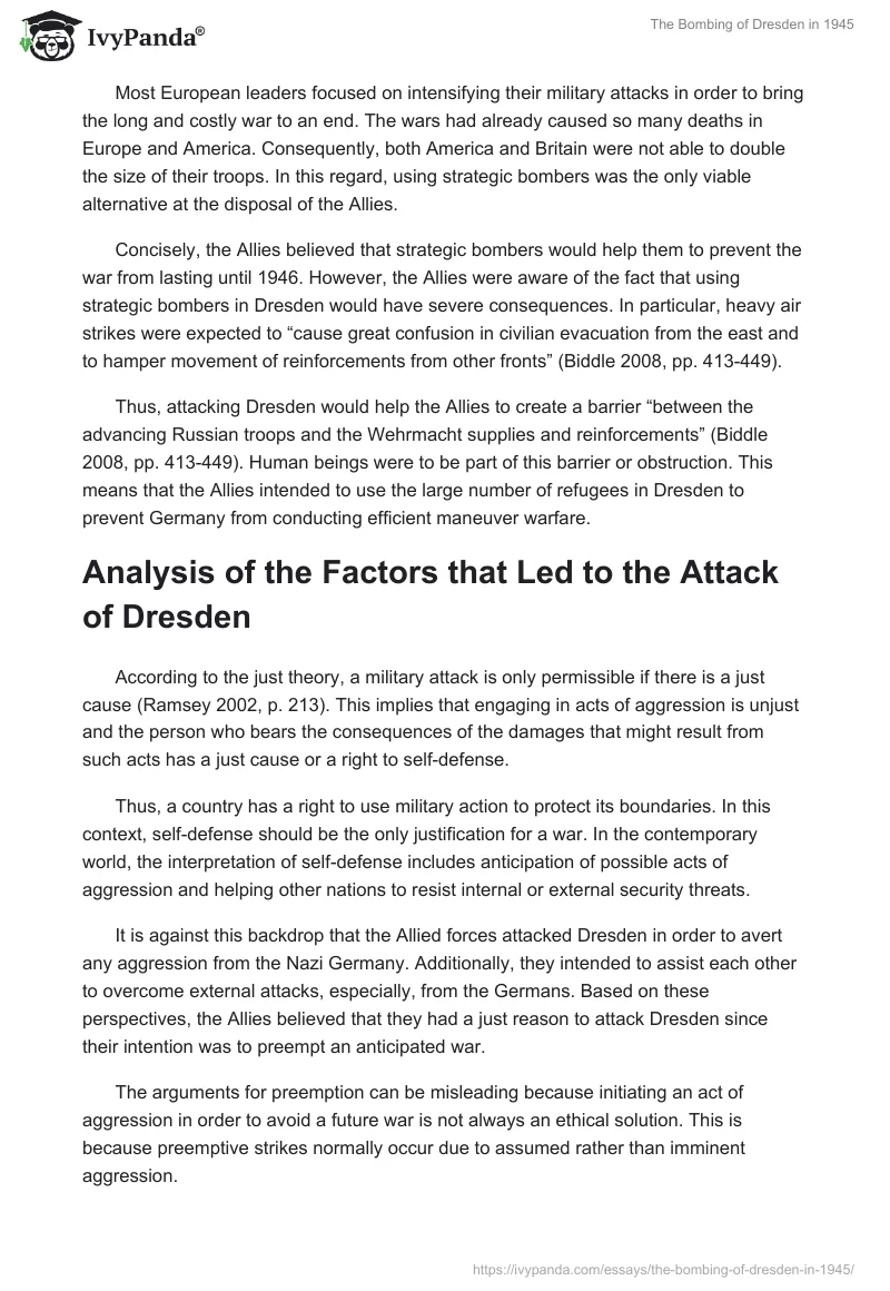 The Bombing of Dresden in 1945: Case Analysis. Page 5