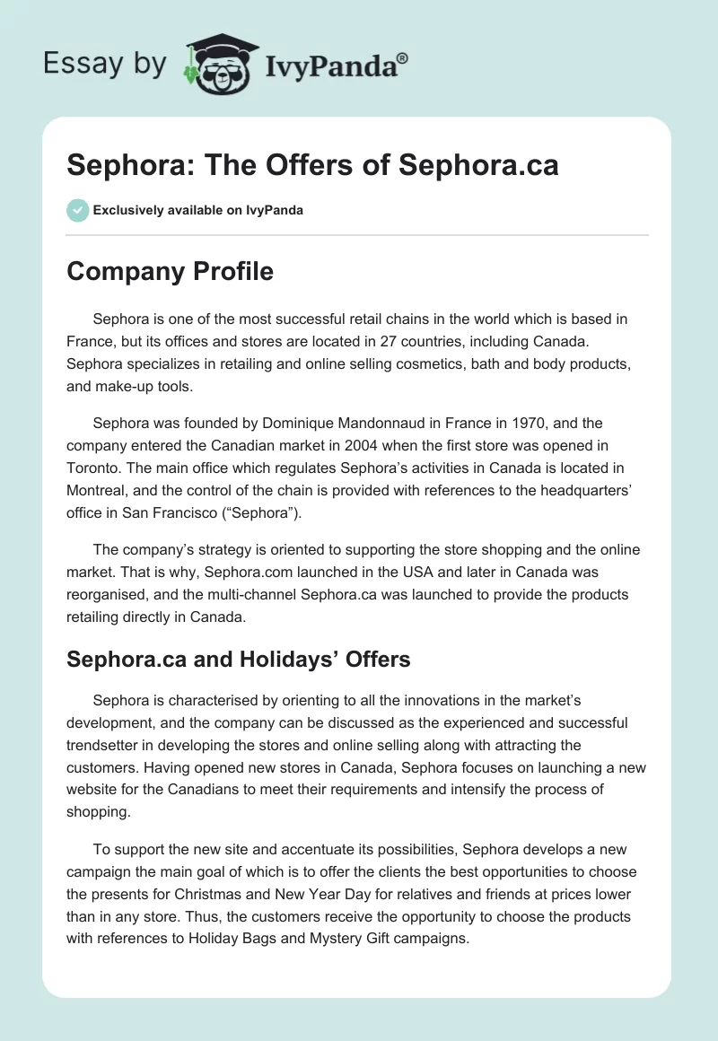 Sephora: The Offers of Sephora.ca. Page 1