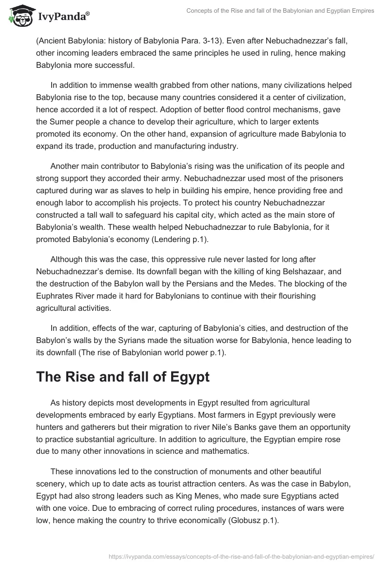 Concepts of the Rise and Fall of the Babylonian and Egyptian Empires. Page 2