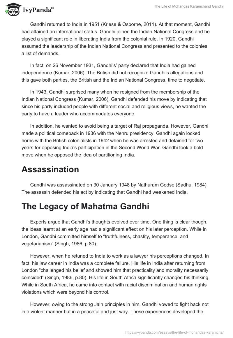 The Life of Mohandas Karamchand Gandhi. Page 5