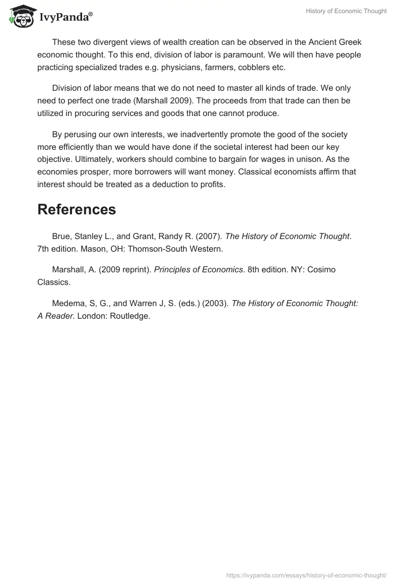 History of Economic Thought. Page 4