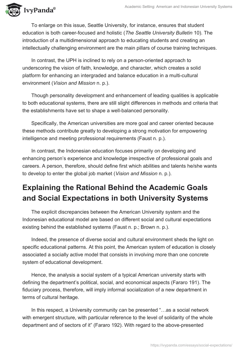Academic Setting: American and Indonesian University Systems. Page 4