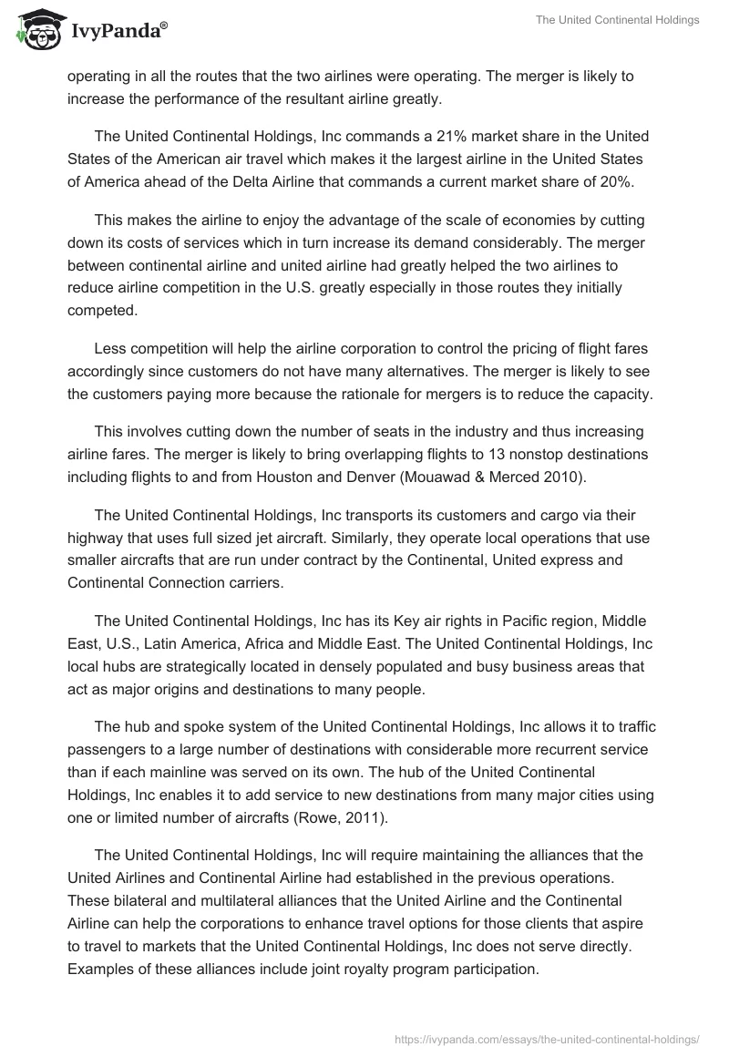 The United Continental Holdings. Page 2