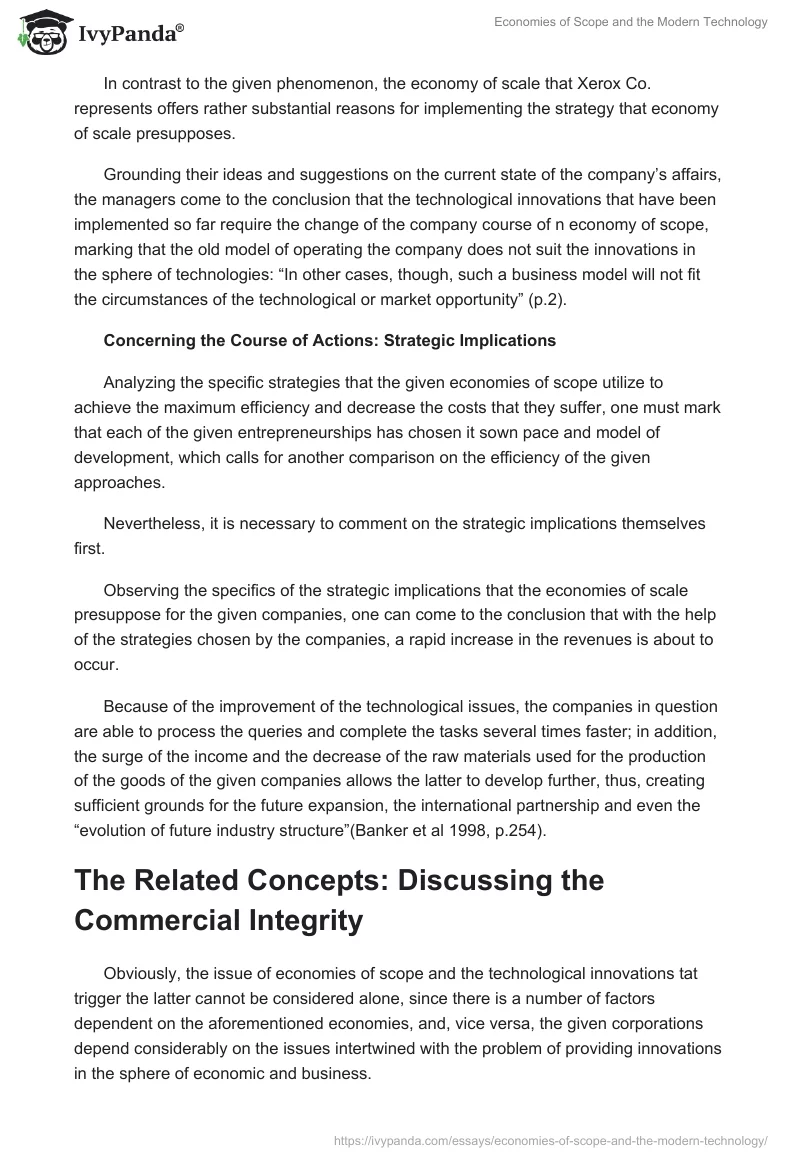 Economies of Scope and the Modern Technology. Page 3