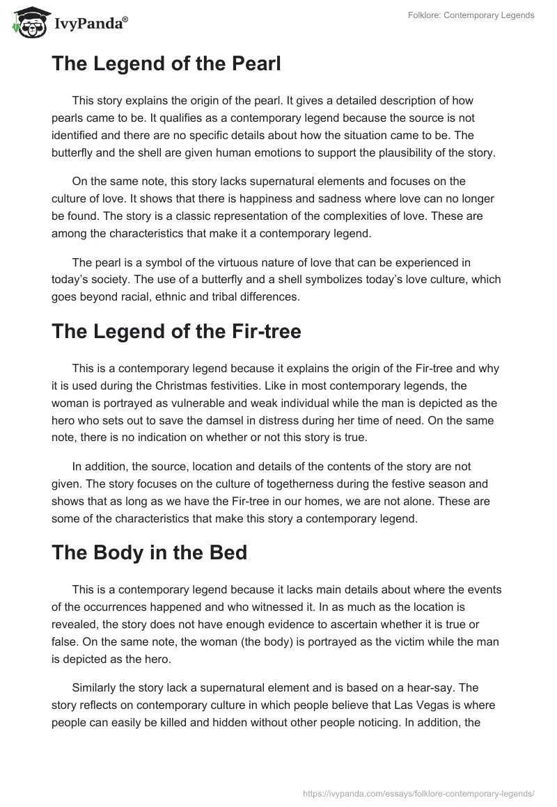Folklore: Contemporary Legends. Page 3