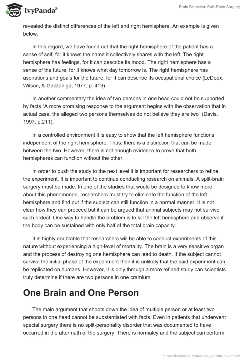 Brain Bisection: Split-Brain Surgery. Page 4