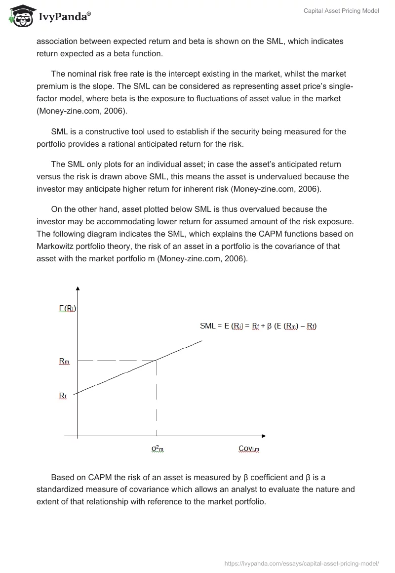 Capital Asset Pricing Model. Page 3