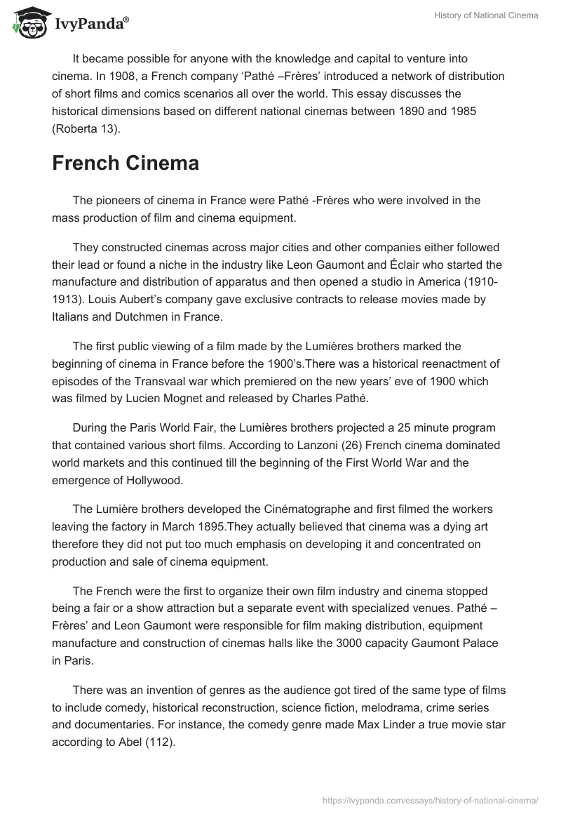 History of National Cinema. Page 2