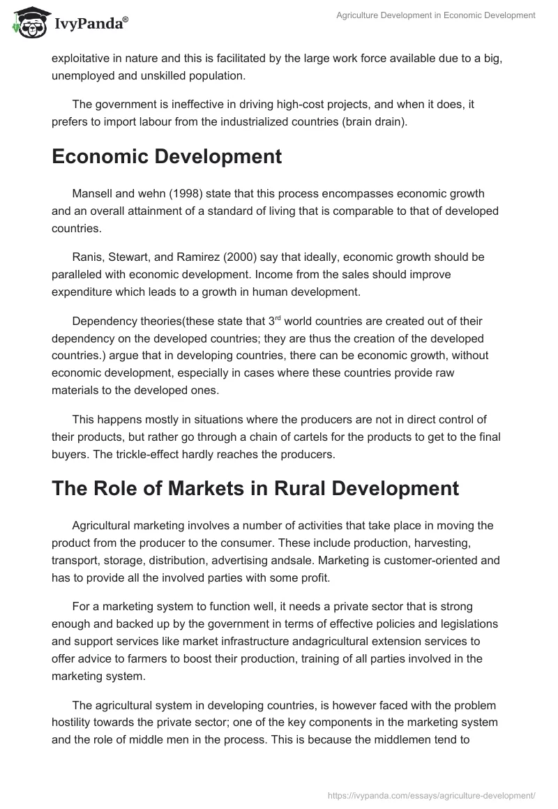 Agriculture Development in Economic Development. Page 3