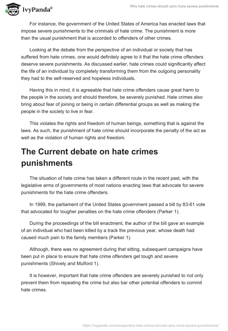 Why Hate Crimes Should Carry More Severe Punishments. Page 5