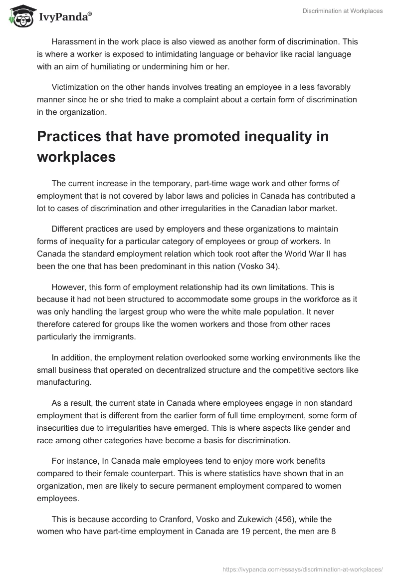 Discrimination at Workplaces. Page 2