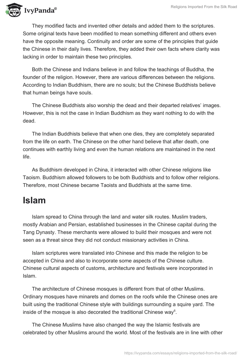 Religions Imported From the Silk Road. Page 3