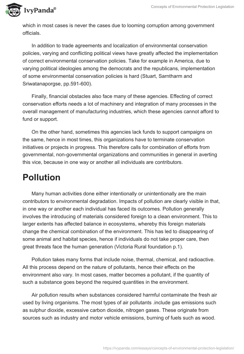 Concepts of Environmental Protection Legislation. Page 5