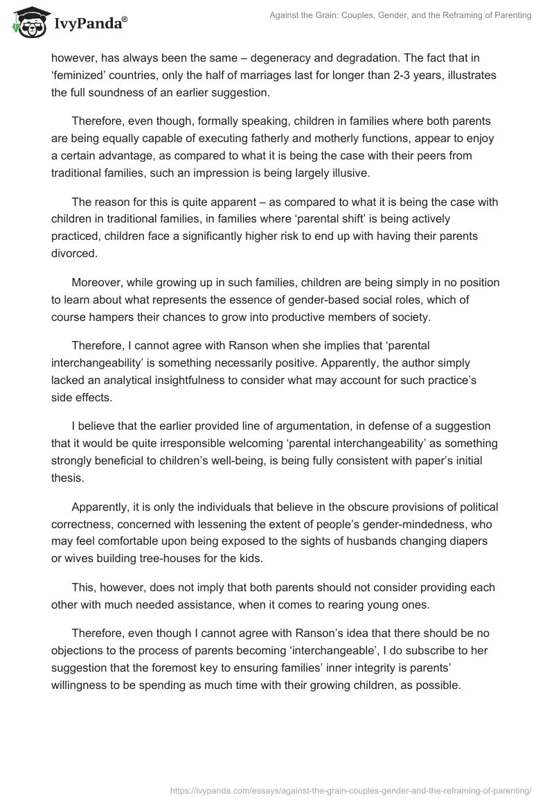 "Against the Grain: Couples, Gender, and the Reframing of Parenting". Page 3