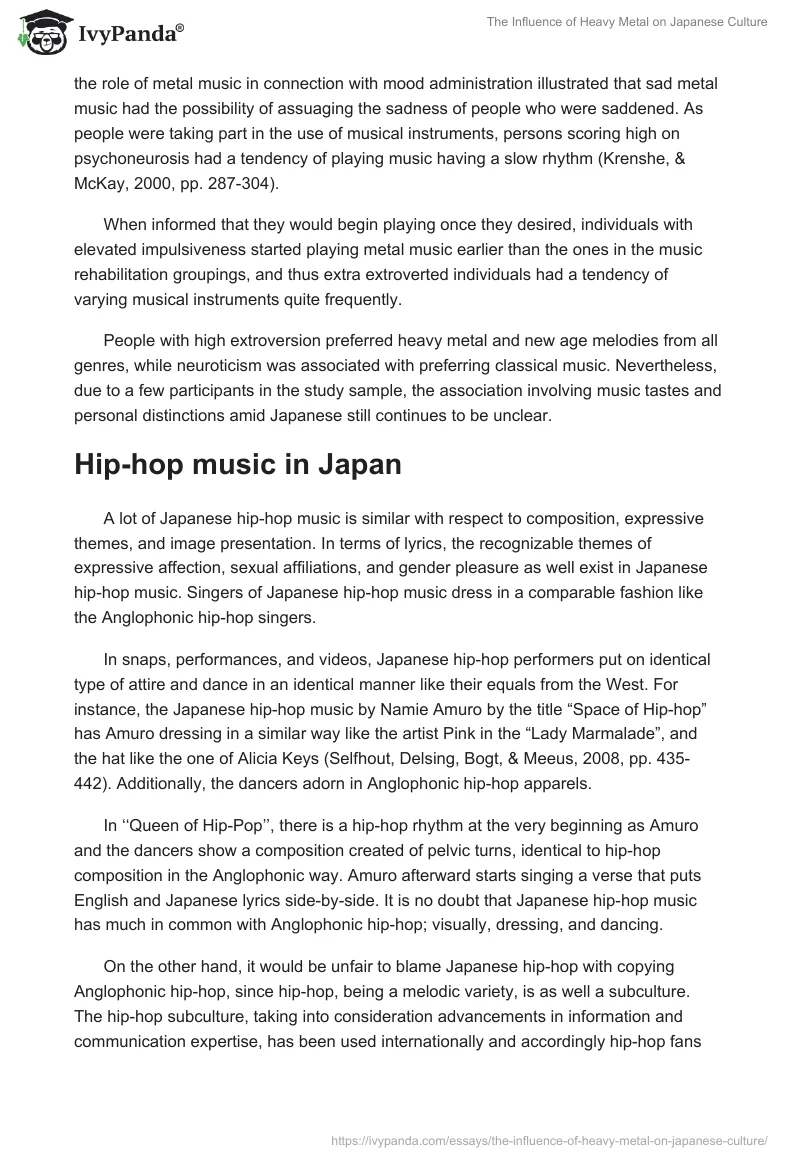 The Influence of Heavy Metal on Japanese Culture. Page 4