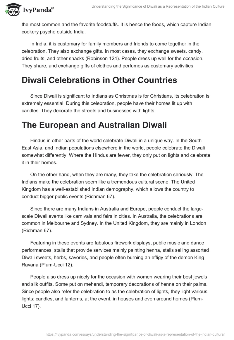 Understanding the Significance of Diwali as a Representation of the Indian Culture. Page 2