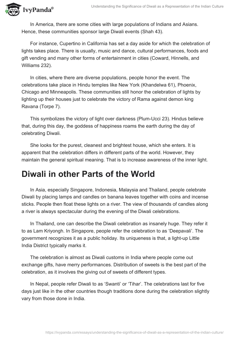 Understanding the Significance of Diwali as a Representation of the Indian Culture. Page 4