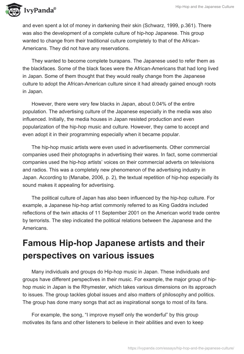 Hip-Hop and the Japanese Culture. Page 3
